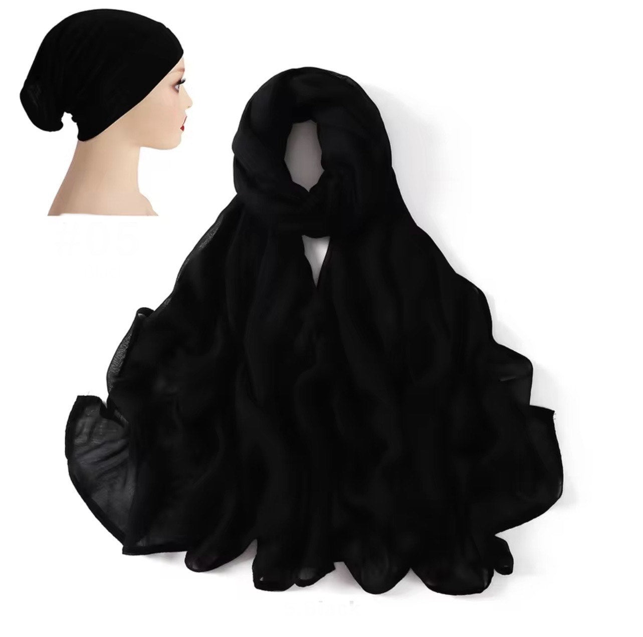 Modal Hijab-Bamboo Modal Matching with Modal Jersy Undercap