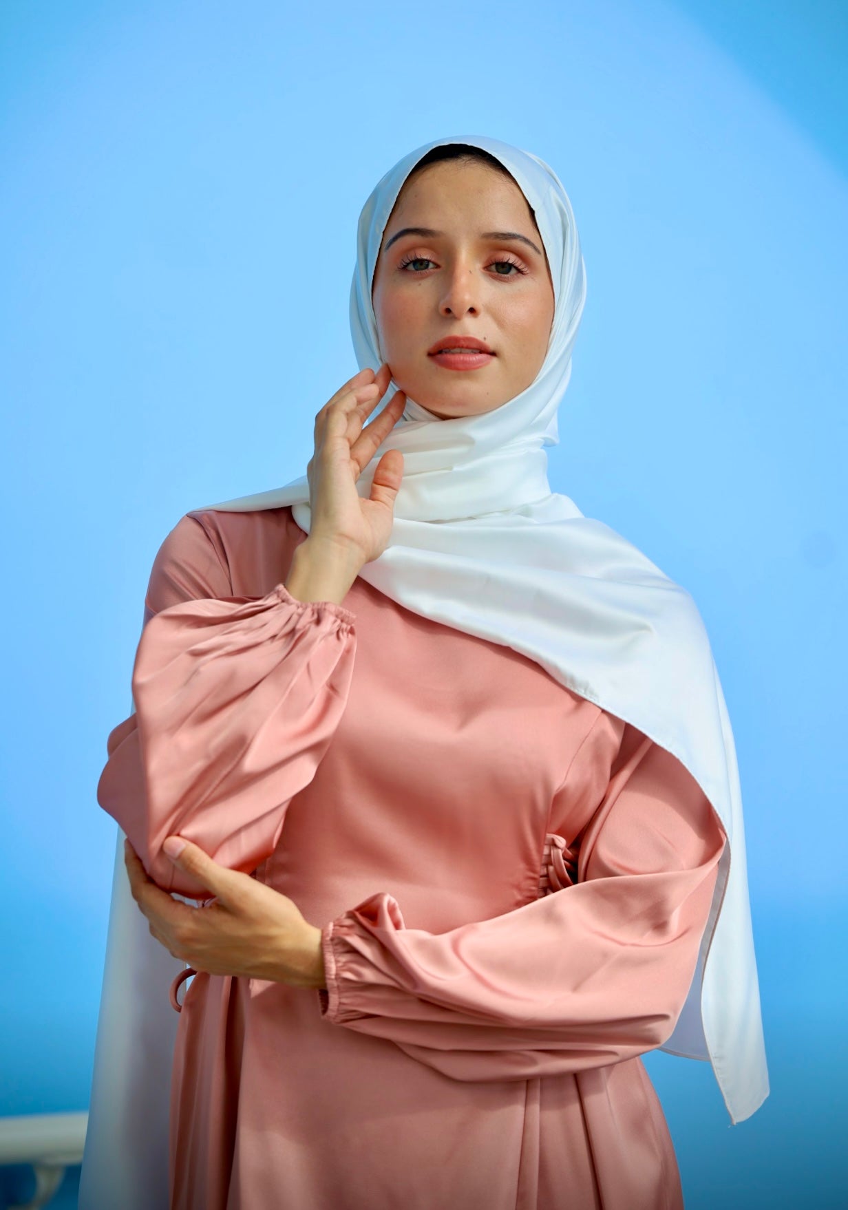 Adjustable Waist String Abaya Dress